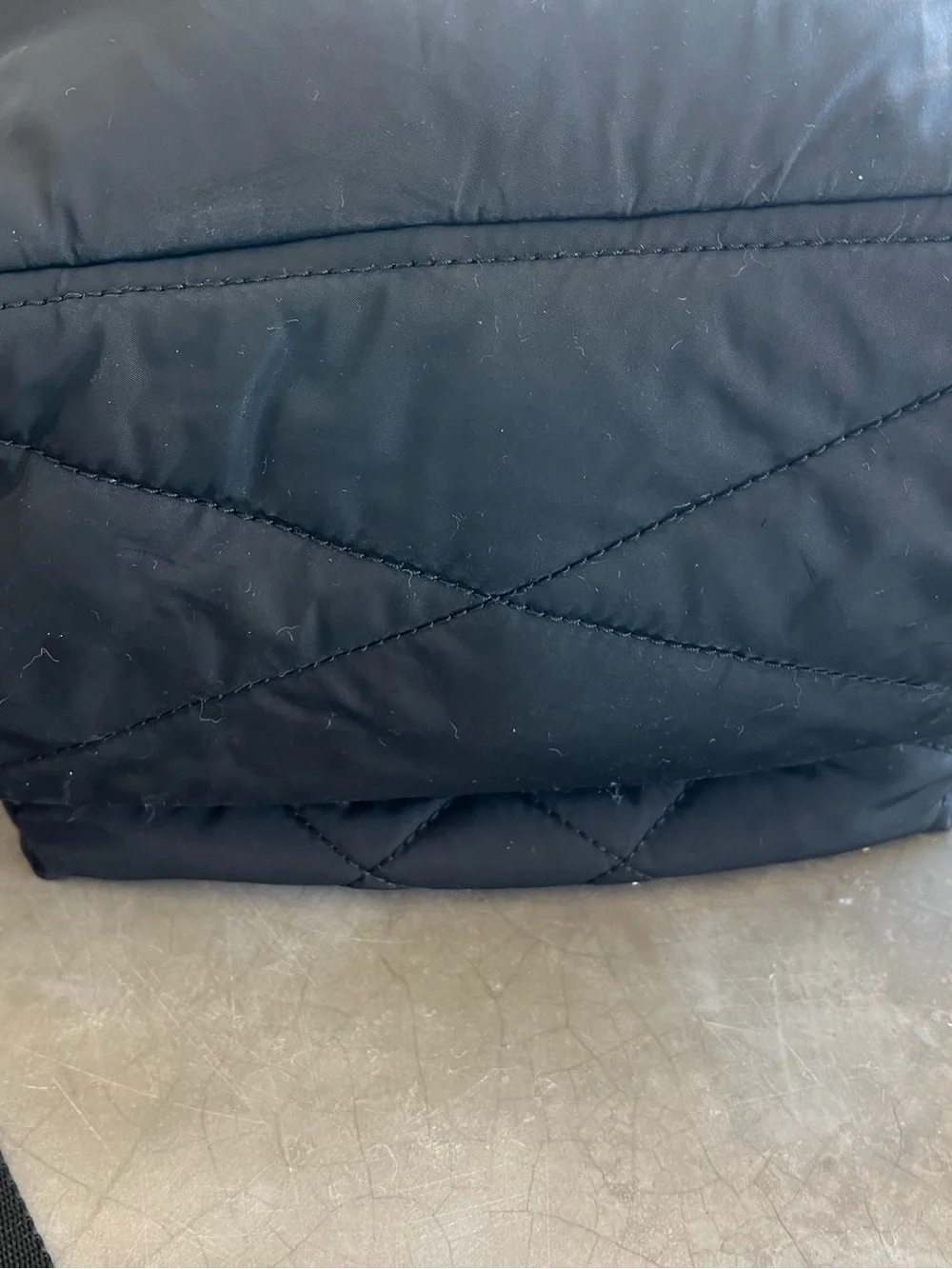 Marc Jacobs Black Quilted Nylon Backpack with Gold Hardware